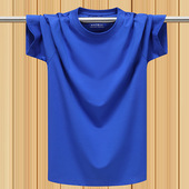 宽松体恤男打底衫 夏季 T恤汗衫 克莱因蓝棉半袖 棉弹力薄款 短袖