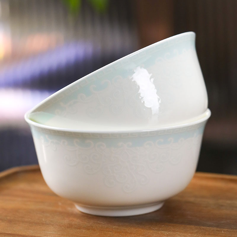 景德镇陶瓷碗家用2025新款骨瓷碗中式米饭碗面碗小汤碗釉下金钟碗,餐饮具,碗,淘宝优惠券,粉丝福利购,淘宝优惠卷