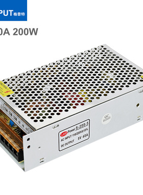 LED开关电源5V 40A 200W门头屏走字屏显示屏冲孔发光字电源5V40A