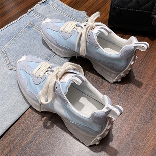 小蛮腰华夫阿甘鞋子女2025新款春秋爆款厚底秋款运动秋季老爹板鞋