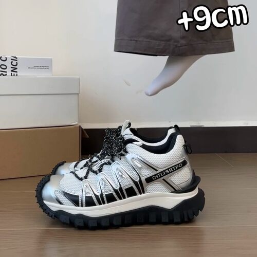 9cm小个子内增高户外登山鞋子秋季透气厚底百搭休闲软底老爹鞋女