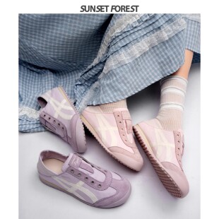 落日森林一脚蹬德训鞋女两穿2025春夏季新款平底休闲运动单鞋阿甘