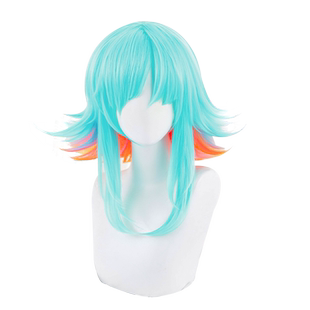 诺琪 LOL英雄联盟 KDA 妮蔻cos假发短发造型青和橙色cosplay假毛
