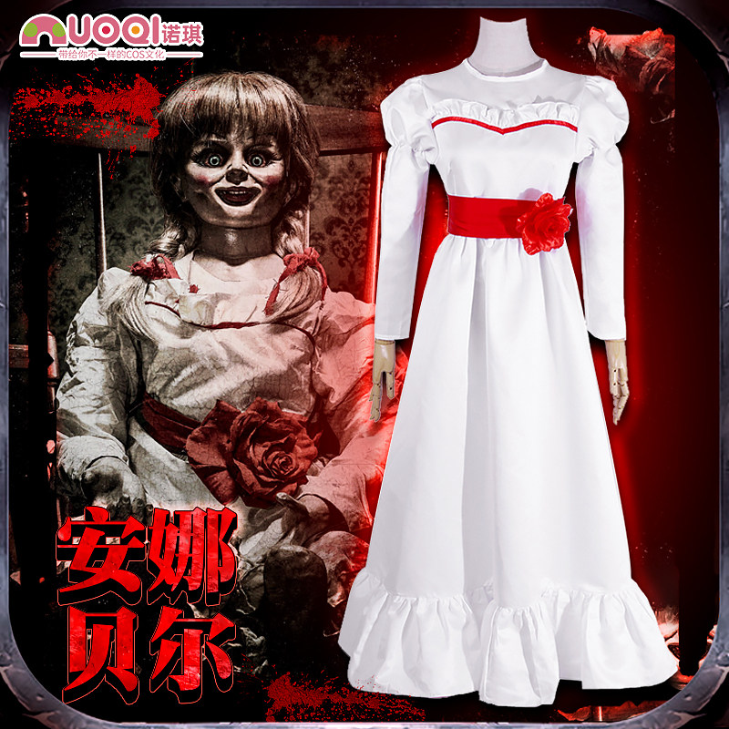 安娜贝尔annabelle诡娃cos服装 ins同款万圣节亲子连衣裙儿童服装