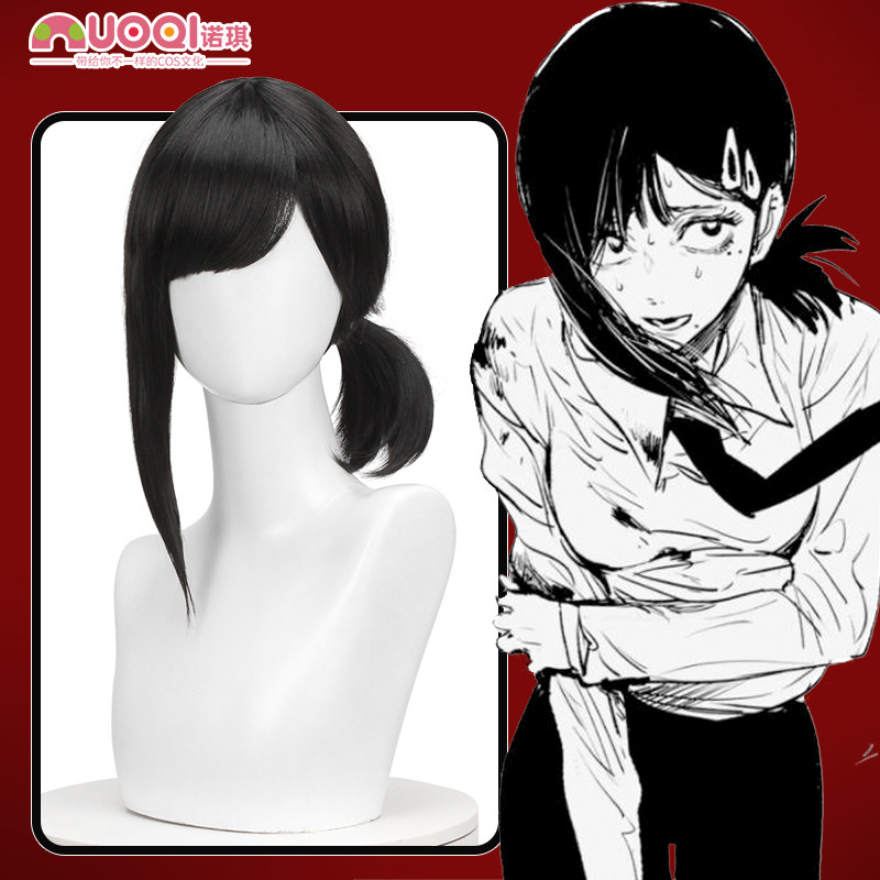 电锯人 链锯人 东山小红cos假发 黑色小马尾造型动漫cosplay假毛
