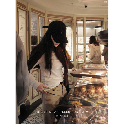 三喜threec加绒打底T恤上衣女