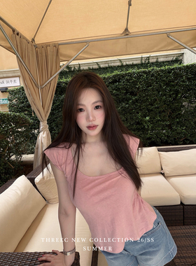 三喜threec《不着调》要的就这份松垮慵懒感小t简约百搭短袖上衣