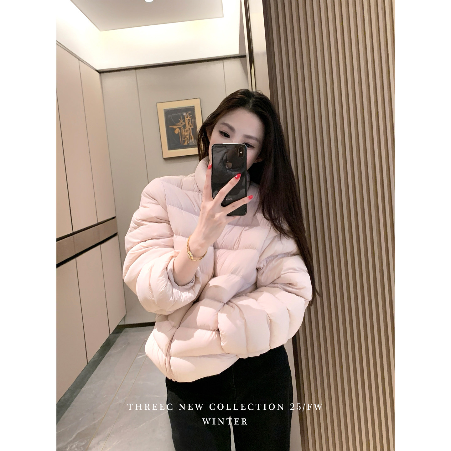 三喜threec 法式时髦感奶泡粉白鸭绒排骨羽绒服女冬短款保暖外套,女装/女士精品,羽绒服,淘宝优惠券,粉丝福利购,淘宝优惠卷