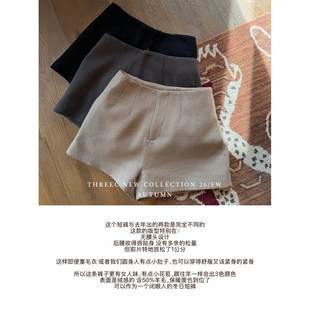 三喜threec【必入款】 50%羊毛 颜色到版型 偏女人系无可挑剔短裤