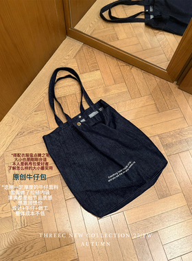 三喜threec  牛仔帆布包