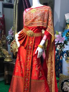 婚纱主持生日派对领奖走红毯红色礼服套装 隋金金夏季 泰式