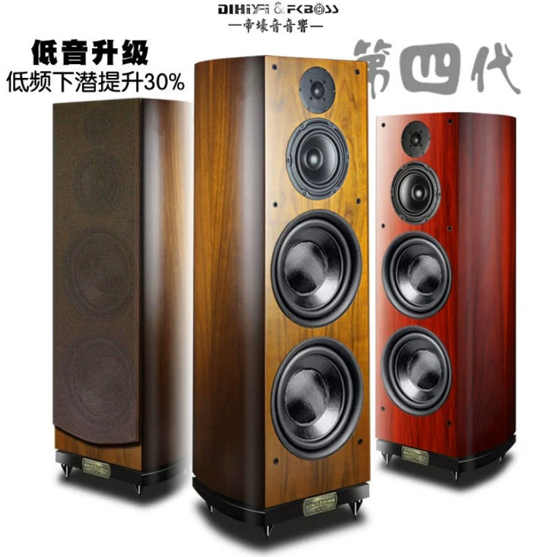 HIFI家用双10寸木质无源落地音箱三分频发烧级重低音喇叭音响一对