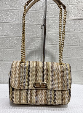 外贸尾货出英国primark女包高级感休闲百搭草编腋下包单包 斜挎包