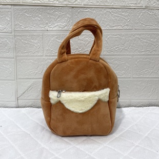 手机包 高级感休闲百搭毛绒手提包 收纳包 女包 外贸尾货时尚