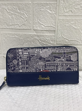 外贸尾货出英国Harrods街边风情多卡位长款卡包 零钱包