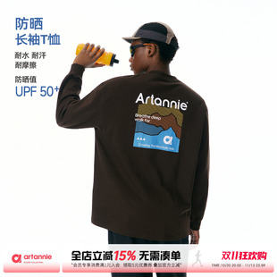 ARTANNIE 户外UPF50+防晒长袖t恤男2026秋季新款美式运动情侣上衣