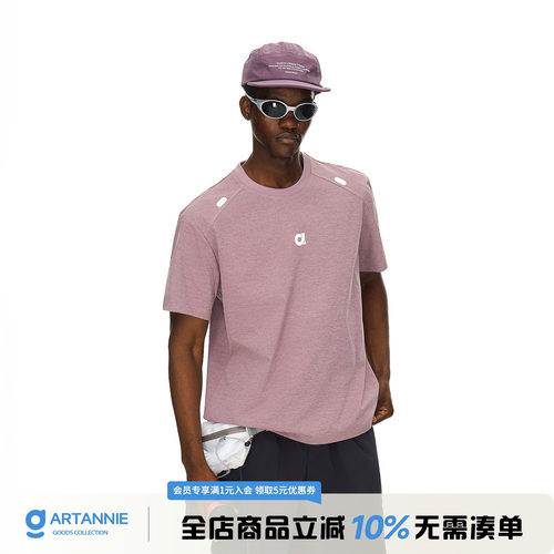 ARTANNIE 户外运动跑步男生短袖夏季新款宽松圆领透气情侣正肩t恤