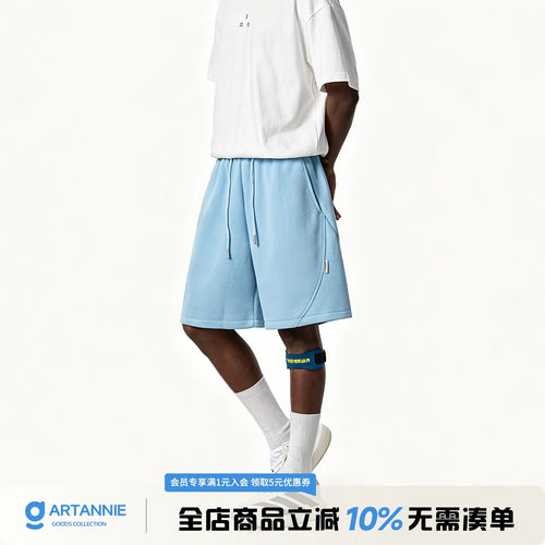 ARTANNIE美式直筒宽松男生短裤2026夏季新款户外休闲卫裤运动裤子