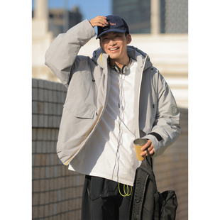 ARTANNIE新国标90白鸭绒连帽羽绒服男款冬季加厚防寒保暖工装外套