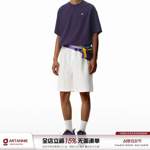 ARTANNIE 夏季新款运动短裤男美式直筒宽松沙滩裤松弛感男生裤子