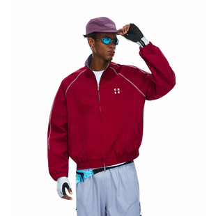 哈苏线翻领夹克上衣 新款 ARTANNIE美式 运动撞色格子外套男2026春季