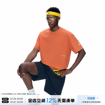 ARTANNIE 美式logo短袖t恤男2026新款夏季户外宽松情侣装运动上衣
