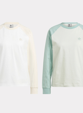 阿迪达斯 LONGSLEEVE 透气圆领运动休闲长袖T恤 IN4137 IN4136