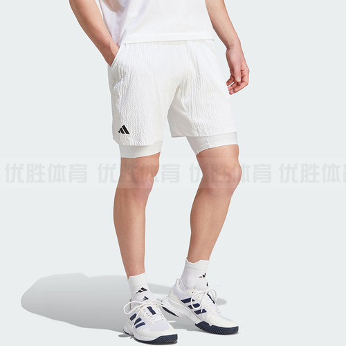 阿迪达斯 2N1 SHORT PRO 网球二合一梭织运动短裤 IA7101 IW6249