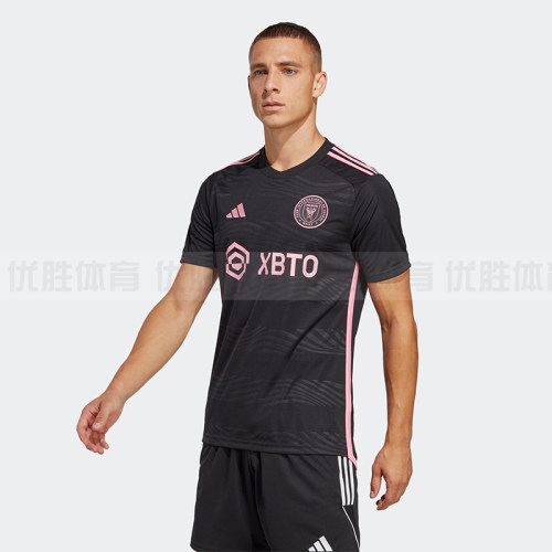 Adidas阿迪达斯男子迈阿密国际客场球迷版足球运动短袖T恤 HI1888