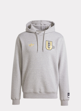 阿迪达斯MUFC VRCT HD曼联足球休闲运动连帽卫衣套头衫 JF0368