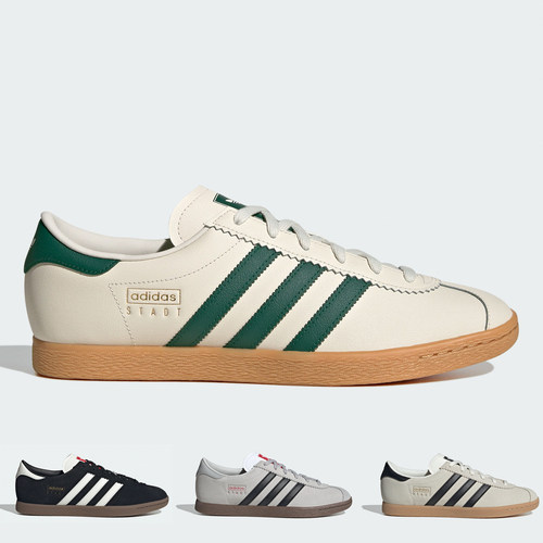 阿迪达斯STADT男女经典薄底耐磨舒适运动休闲板鞋JR8311 JR6343