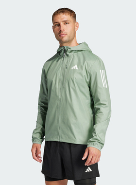 Adidas阿迪达斯OTR B JKT防风跑步运动修身连帽夹克外套 JD2239