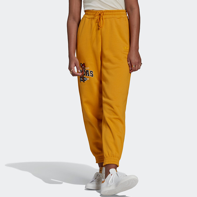 阿迪达斯三叶草女子春秋新款运动休闲宽松透气小脚收口长裤HE6860