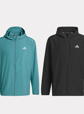 阿迪达斯新款跑步健身透气运动连帽上衣茄克外套JM5742 IL7230