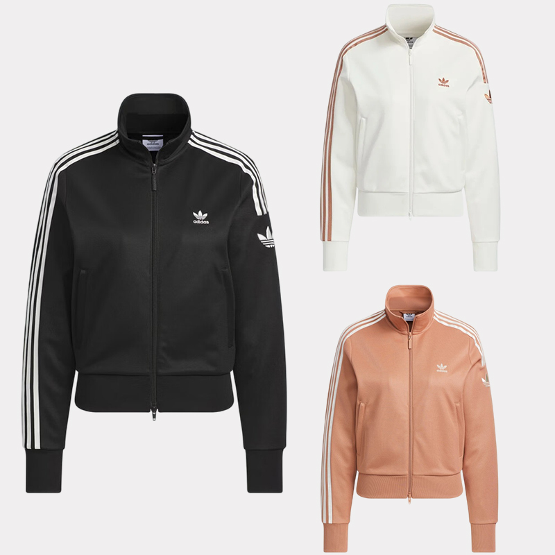 阿迪达斯RETRO TF TT W女子经典复古风针织运动夹克外套 JI7537