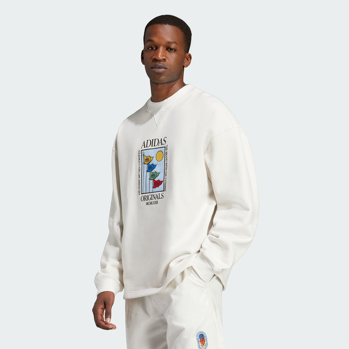 Adidas阿迪达斯OLPC CREW男子运动长袖圆领卫衣套头衫 IX6745