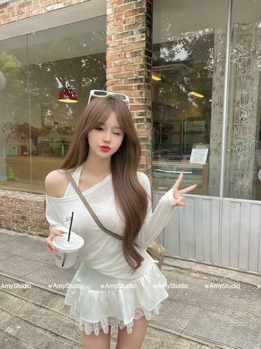 艾米Amy网红纯欲风套装女2026夏季新款长袖防晒衣搭蕾丝裙三件套