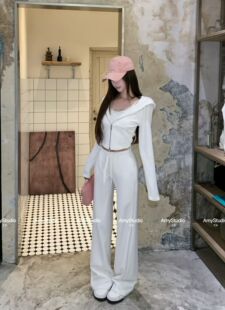 女连帽卫衣搭阔腿裤 艾米Amy正版 休闲运动套装 新款 三件套 2026春季