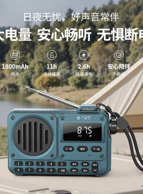 不见不散BV800P便携式老人收音机插卡蓝牙音箱一体机随身听小音响