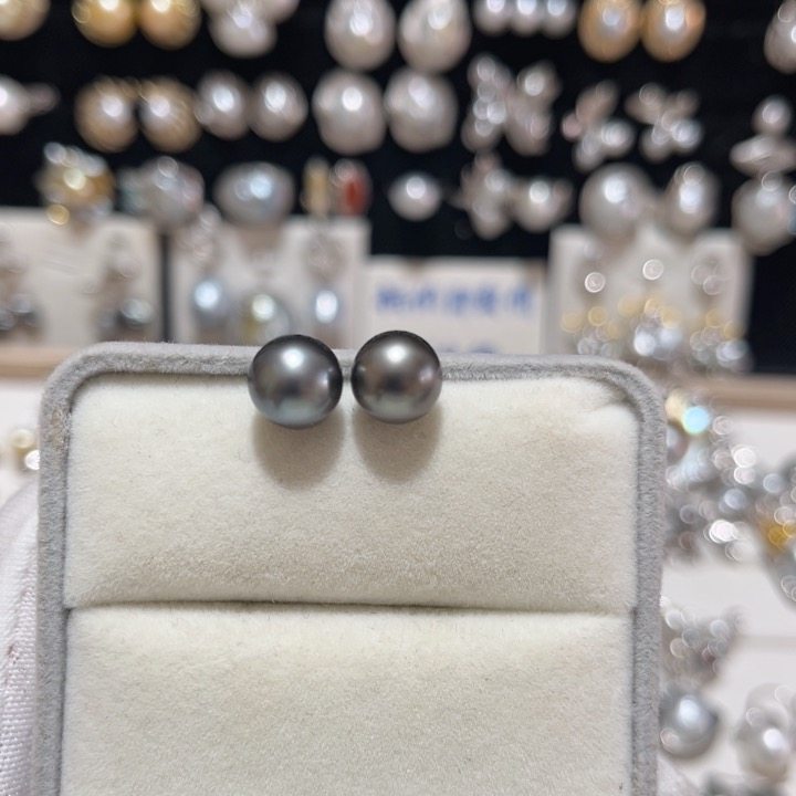 9.1mm天然海水大溪地素钉S925银,珠宝/钻石/翡翠,耳饰,淘宝优惠券,粉丝福利购,淘宝优惠卷