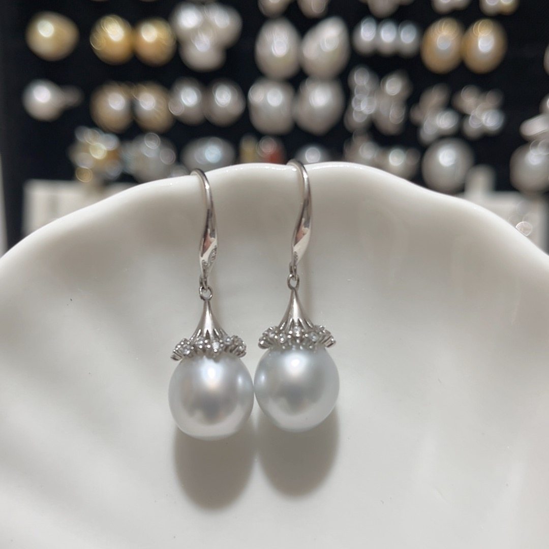 10.8-11mm冰川蓝澳白耳钩S925银梨花头耳钩,珠宝/钻石/翡翠,耳饰,淘宝优惠券,粉丝福利购,淘宝优惠卷