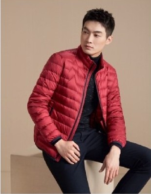 2021加肥加大码青年立领轻薄款羽绒服舒适保暖简约羽绒服外套男
