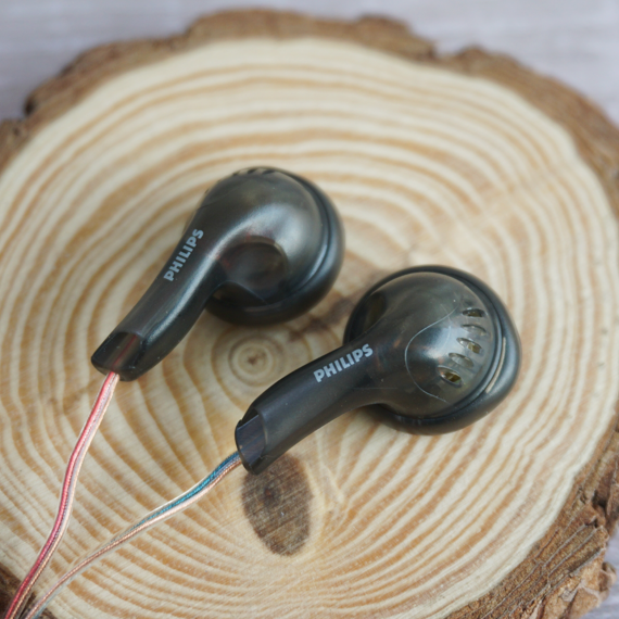 原装飞家平头耳机库存老货耳塞式解析力高豌豆设计透明线佩戴舒适