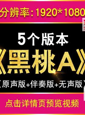 黑桃A歌曲演唱伴奏版晚会年会演出舞蹈舞台配乐LED大屏幕视频素材