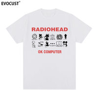 电台司令Radiohead短袖T恤摇滚乐队OK Computer搞笑恶搞复古符号