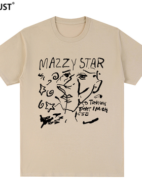 Mazzy Star赞姐zendaya同款Euphoria短袖T恤迷星摇滚乐队复古男女