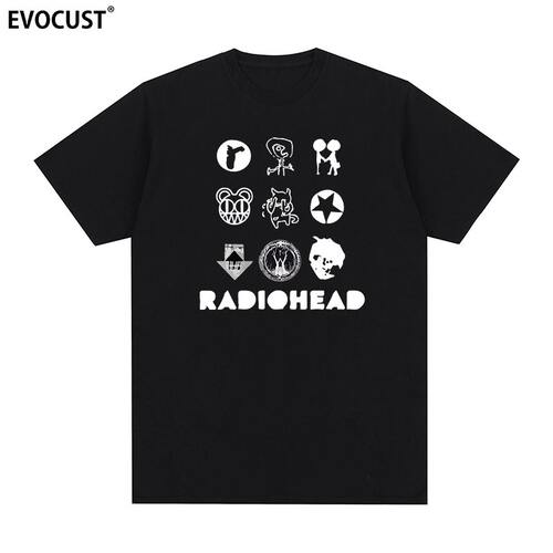 Radiohead短袖T恤电台司令摇滚乐队复古潮音乐节美式休闲简约男女