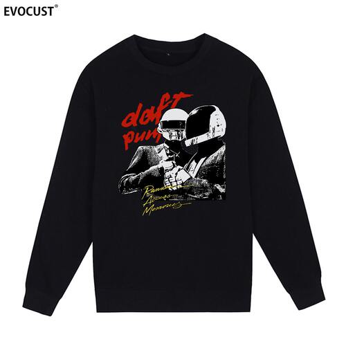 Daft Punk卫衣蠢朋克乐队电子摇滚美式复古圆领INS男女Sweatshirt