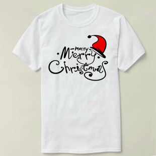 MerryChristmas个性衣服来图定制DIYTeeT-ShirtT恤衣服