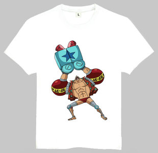 海贼王 机器人 弗兰奇 shirt 白色短袖 T恤 Franky